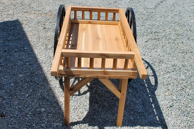 Amish Red Cedar Peddlers Cart - Back View