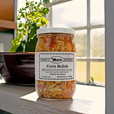 Stock the pantry with Annie's Corn Relish from Harvest Array.
