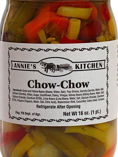 Annie's Classic Chow Chow is packed full of farm grown vegetables. Made in America. 