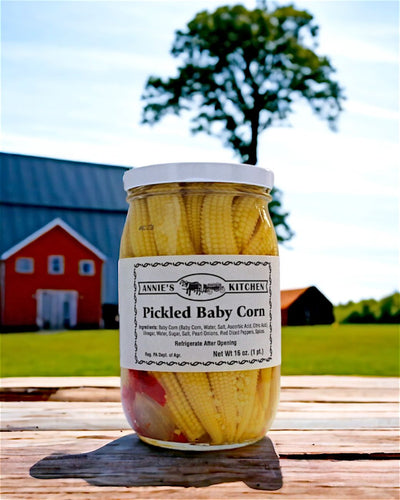Shop Harvest Array's online General Store for Annies Kitchen Pickled Baby Corn.
