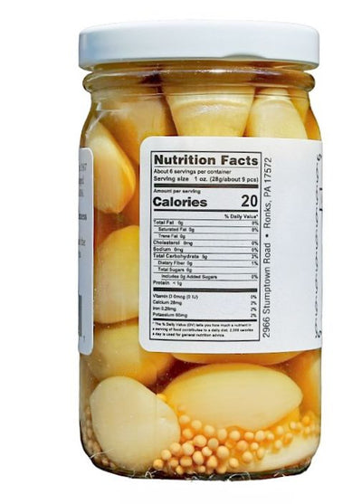 Nutrition Facts for Annie's Kitchen Pickled Garlic from Harvest Array
