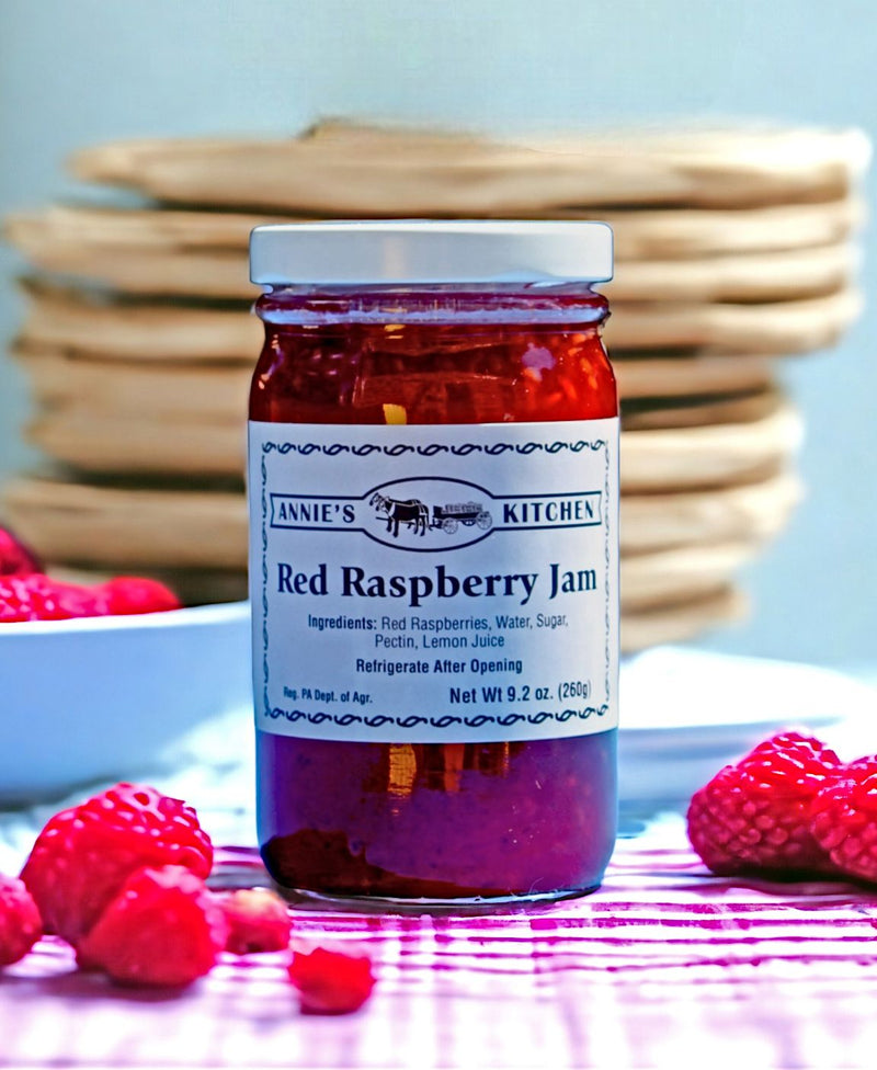 If Red Rasberries are your favorite freuit, this Red Raspberry jam will soon be a favorite. Get your Annie&
