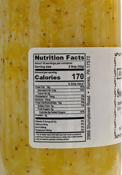 Nutrition Facts for Annie's Kitchen Salad Dressings - Sweet & Sour Dressing