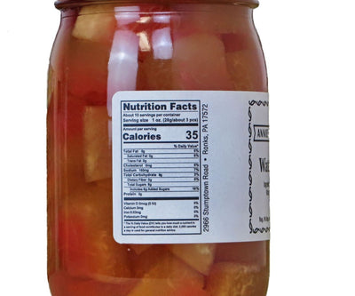 Annie's Kitchen Watermelon Rind Nutritional Facts from Harvest Array
