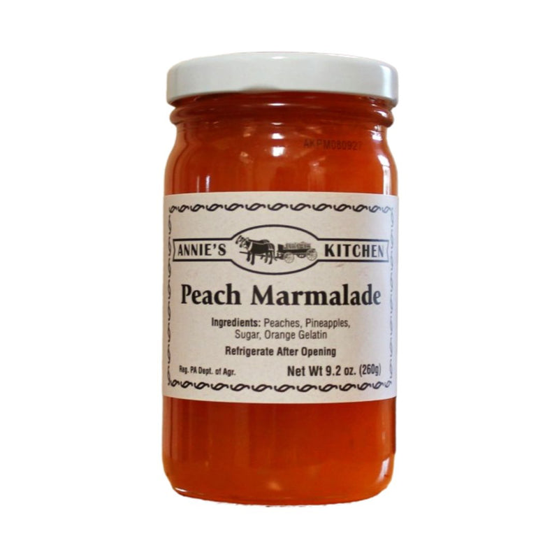 Our Peach Marmalade has a tropical twist. Available at harvestarray.com in a 9.2 oz. jar.