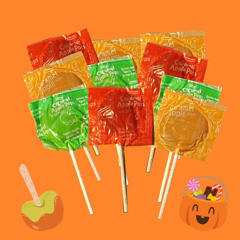 10 Assorted Apple Orchard Caramel Apple Suckers per bag from Harvest Array