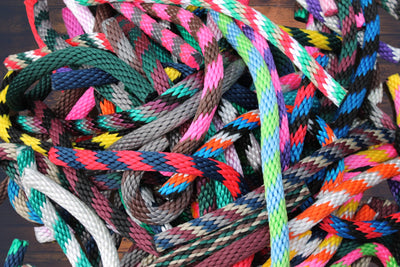 Many colors of the Solid Braided Multifilament Polypropylene Rope