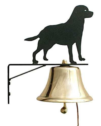 Dog Classic Brass 4" Patio Bells with Silhouette Brackets