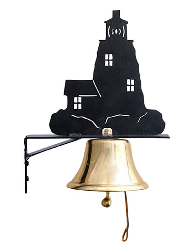 Lighthouse Classic Brass 4" Patio Bells with Silhouette Brackets