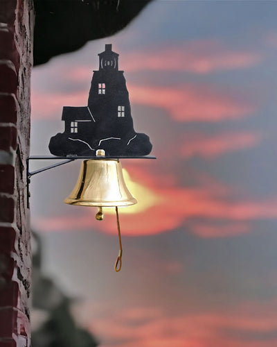 Shop online at Harvest Array for Classic Bevin Brothers Patio Bells with Lighthouse Silhouette on Bracket. Made in America.