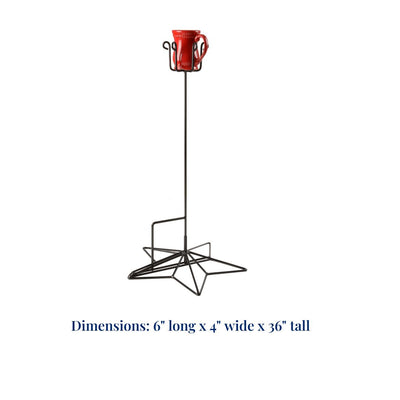 Outdoor Cup Holder - Powdered Coated. Size: 6 x 4x 36 inches. 