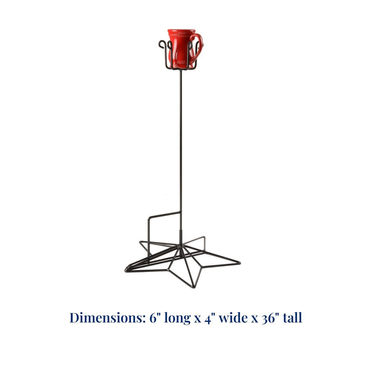 Outdoor Cup Holder - Powdered Coated. Size: 6 x 4x 36 inches. 