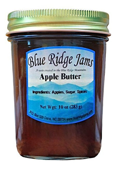 Blue Ridge Jams Apple Butter is available in a 10 ounce glass jar. It is packaged carefully to ship safely to your door from Harvest Array.