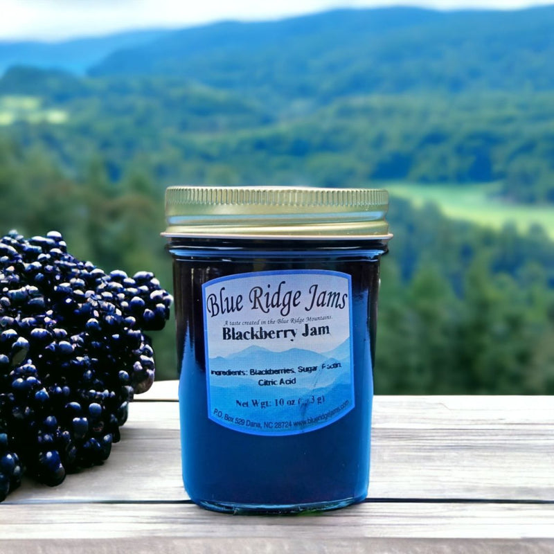 Simple ingredients in our Blue Ridge Blackberry Jam.