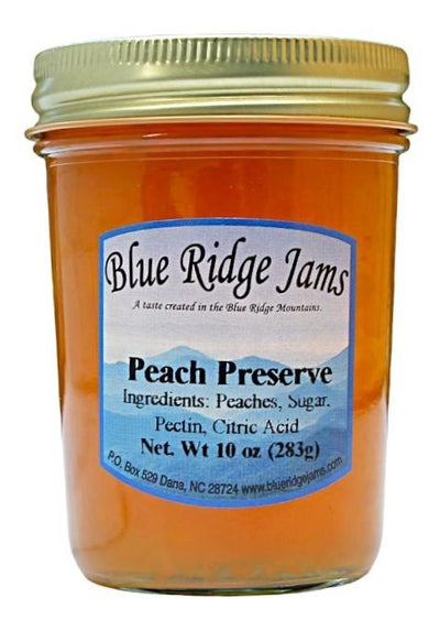 Harvest Array's Peach Preserves comes in a 10 oz. reusable jar. 