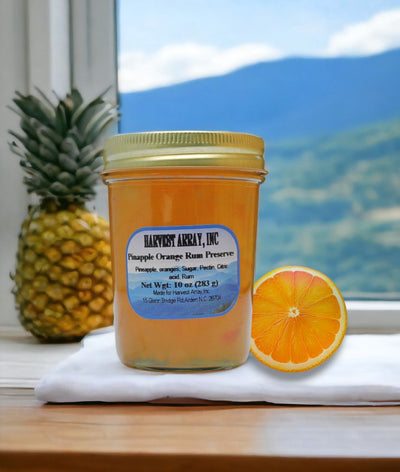  Purchase our Pineapple, Orange, Rum Preserves online at harvestarray.com