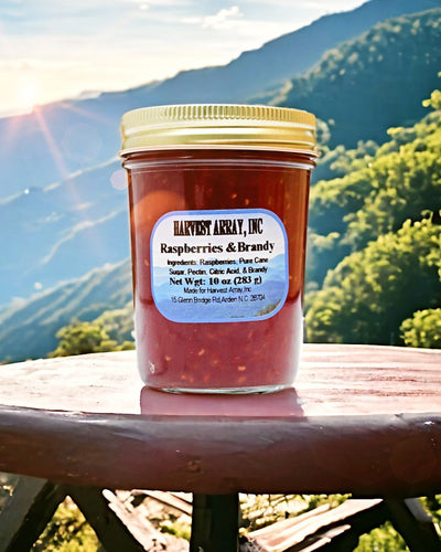 Blue Ridge Jams Raspberries and Brandy for Harvest Array
