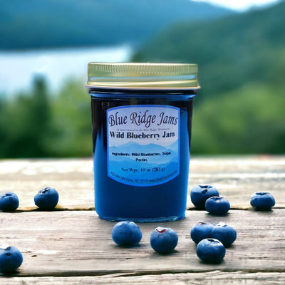 Just wild blueberries, sugar and pectin are all we need to make this delicious jam!