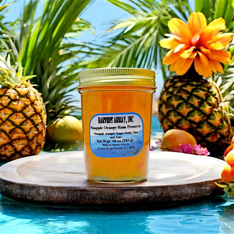 Purchase our Pineapple, Orange, Rum Preserves online at harvestarray.com