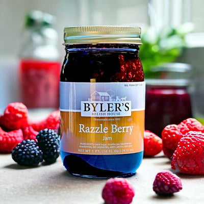 Byler's Relish House Homemade Style Jams Razzle Berry on Harvest Array