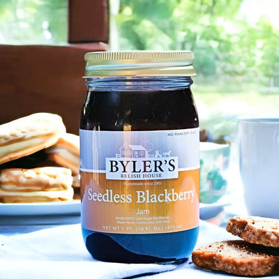 Byler's Relish House Seedless Homemade Style Jams Black Berry Raspberry at Harvest Array