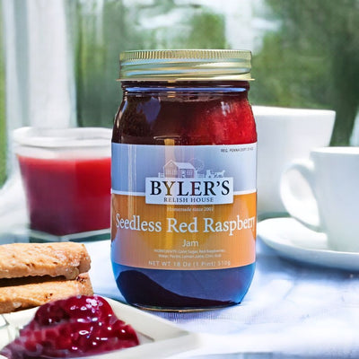 Byler's Relish House Seedless Homemade Style Jams Red Raspberry at Harvest Array