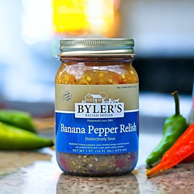 Byler's Relish House Sour Banana Pepper Relish at Harvest Array