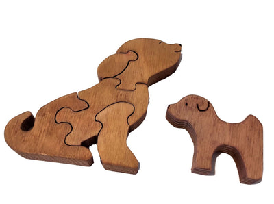 Handcrafted Wooden Dog Puzzles
