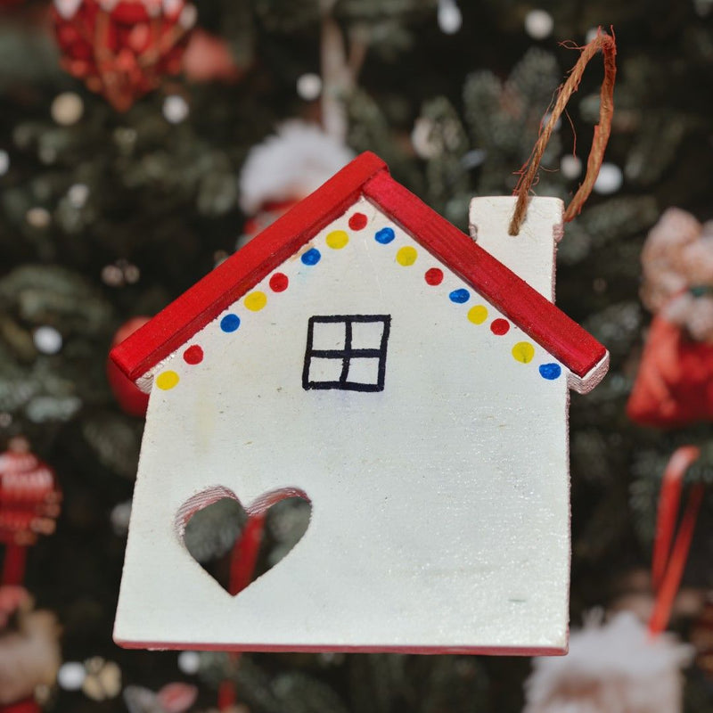 Handmade Home Sweet Home Wooden Christmas Ornament