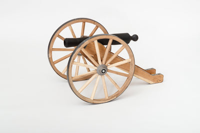 Side view of the Decorative One Third Scale Wooden Cannon
