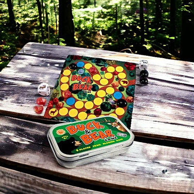 Buck and Bear Woodland Adventure Game, a trail blazing, 2 player race ! Now available at harvestarray.com.