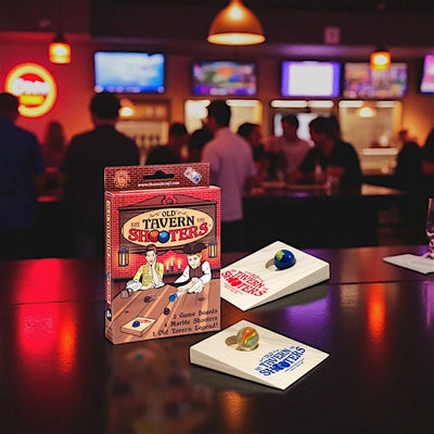 Harvest Array's Old Tavern Shooters Game great for all ages. Fun, competitive, and Made in the USA—perfect for family nights or historical gatherings!