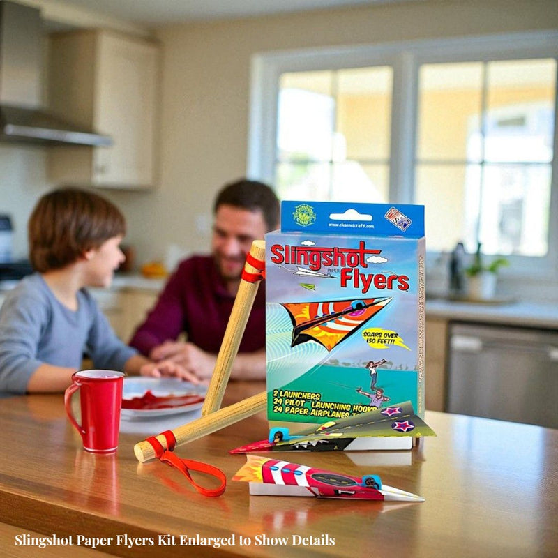 Make family memories building Slingshot Paper Flyers and seeing whose flies the farthest. Order today at harvestarray.com.