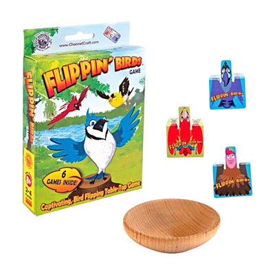 Watch the Birdies Fly and gain points depending on how they land with this Flippin' Birds Game Pack. Order for a Bird Lover from harvestarray.com.
