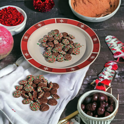 Christmas Nonpareils - Milk Chocolate are great for baking and eating. Yum!