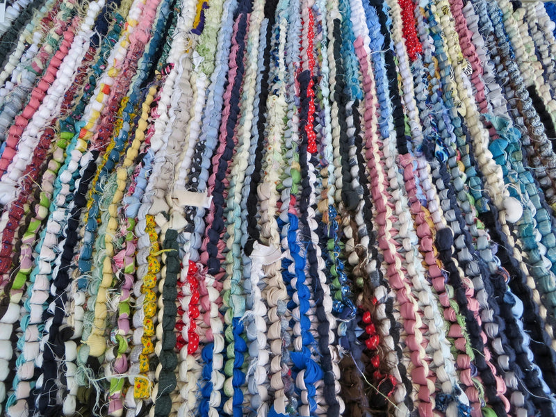 Close up of the Handmade Rag Rugs