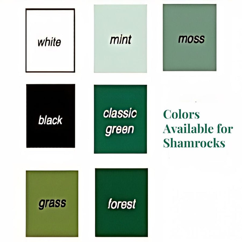 Colors Available for Lattice Shamrock Door Hangers.
