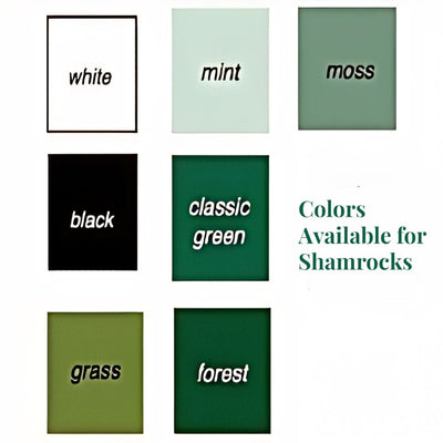 Colors Available for Shamrock Duo Garden Stakes with Shimmer Accent.
