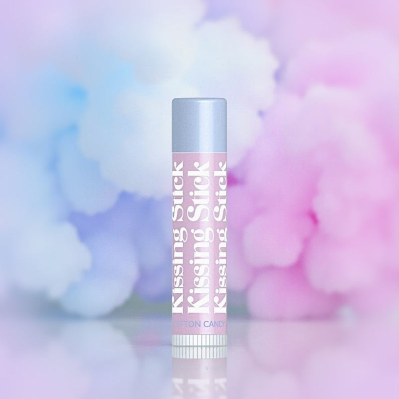 Vintage Kissing Sticks Flavored Lip Balm-Cotton Candy. Available at Harvest Array