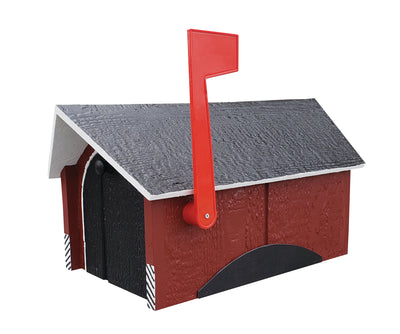 Red Wooden Covered Bridge Mailboxes from Harvest Array