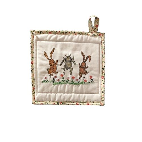  Add some whimsy to your countertop with our cute Embroidered Potholders/Hot Pads at harvestarray.com.