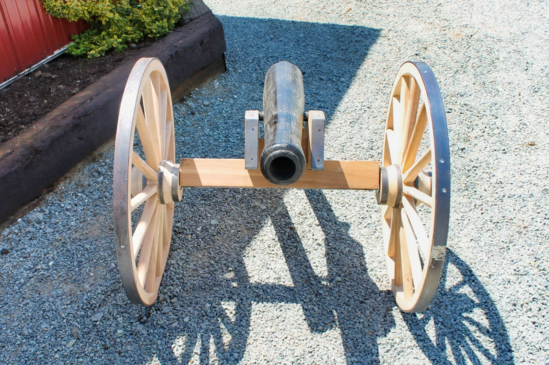 Front view of the Decorative One Third Scale Wooden Cannon