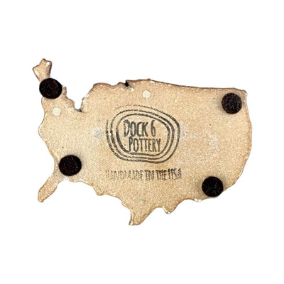The back of the USA Shaped Crackle Coaster.