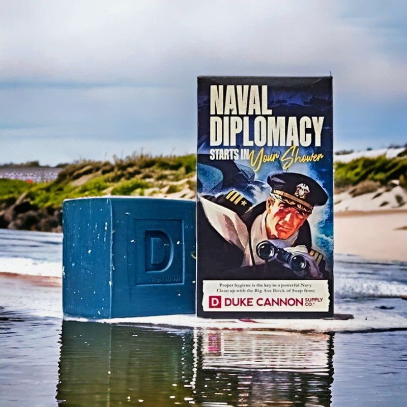 This Naval Diplomacy Soap Brick is 3x the size of regular bath soap bars.