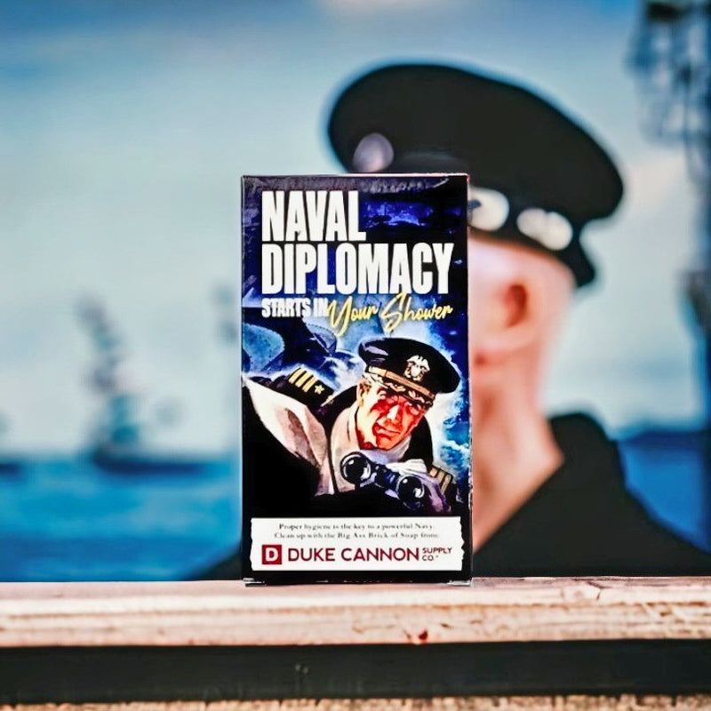 Naval Diplomacy Big Brick of Soap is part of the WWII Series from Duke Cannon available now at Harvest Array.