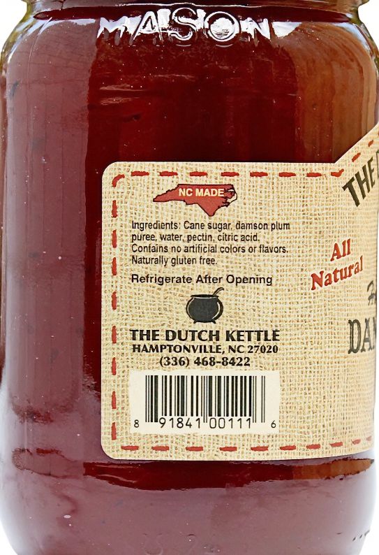 Damson Plum Jam from The Dutch Kettle contains no artificial colors or flavors. Order yours today from Harvest Array.