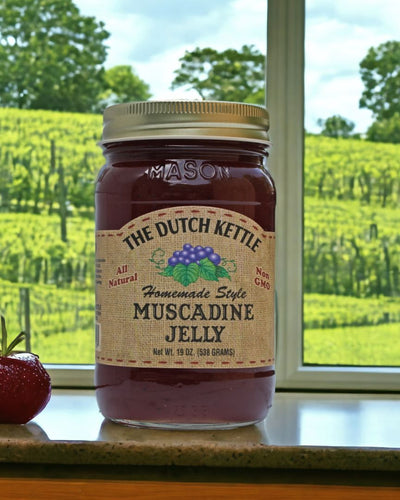 New to Harvest Array's lineup of All Natural Jellies is Muscadine Grape Jelly.