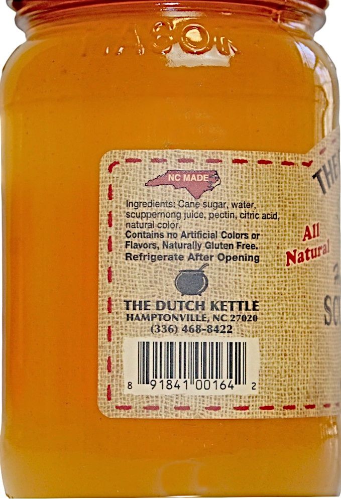 The Dutch Kettle Scuppernong Jelly - Ingredients