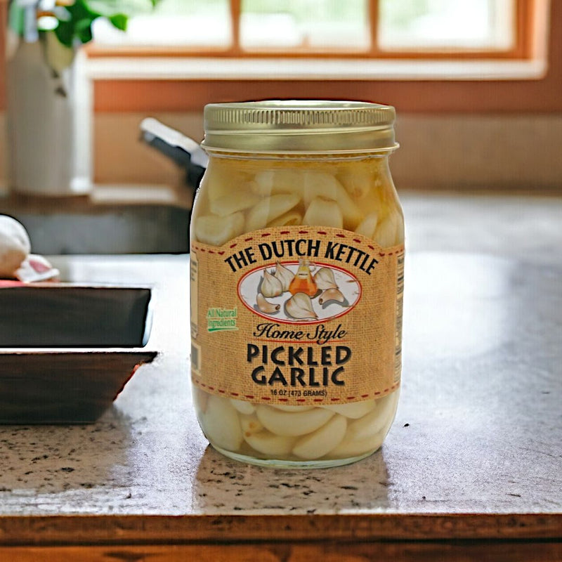 Amish made Home Style Regular Pickled Garlic is available online at harvestarray.com.