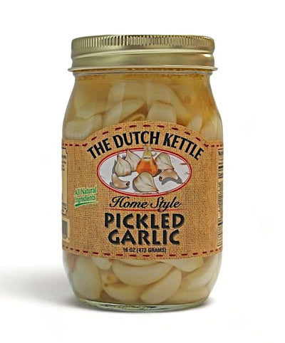 Dutch Kettle Homestyle Pickled Garlic 16 oz. Jar for Harvest Array